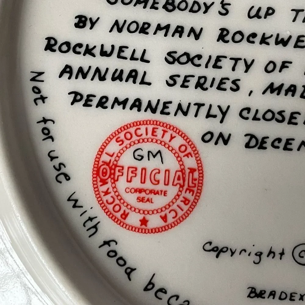 Norman Rockwell “Somebody’s Up There,” Vintage Limited Edition 1979 Plate